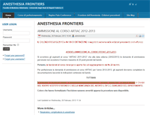Tablet Screenshot of frontiereanestesia.unina.it