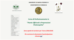 Desktop Screenshot of pianteofficinali-prodottifitoceutici.unina.it