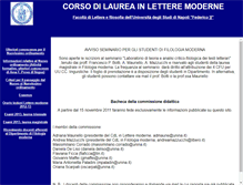 Tablet Screenshot of letteremoderne.unina.it